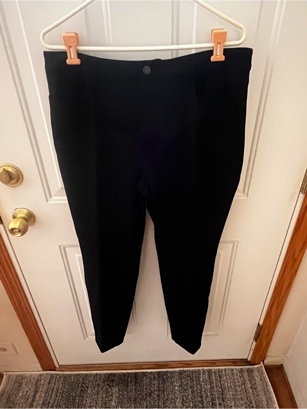 Talbots Black Stretch Pants Size 14 Slim Casual Work Pants